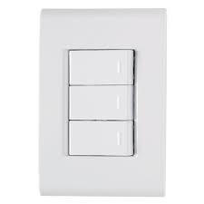 INTERRUPTOR 3 SIMPLES 2X4 10A BRANCO LIZ TRAMONTINA