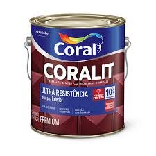 Tinta Esmalte Coral Coralit Ultra Resistência Fosco Branco 3,6 Litros
