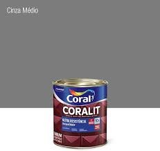 Tinta Esmalte Coral Coralit Ultra Resistência Brilhante Cinza 0,9 Litros