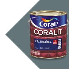 Tinta Esmalte Coral Coralit Ultra Resistência Brilhante Cinza Médio 3,6 Litros