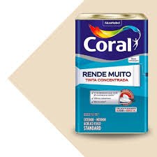 Tinta Acrílica Coral Rende Muito Fosco Palha 16 Litros